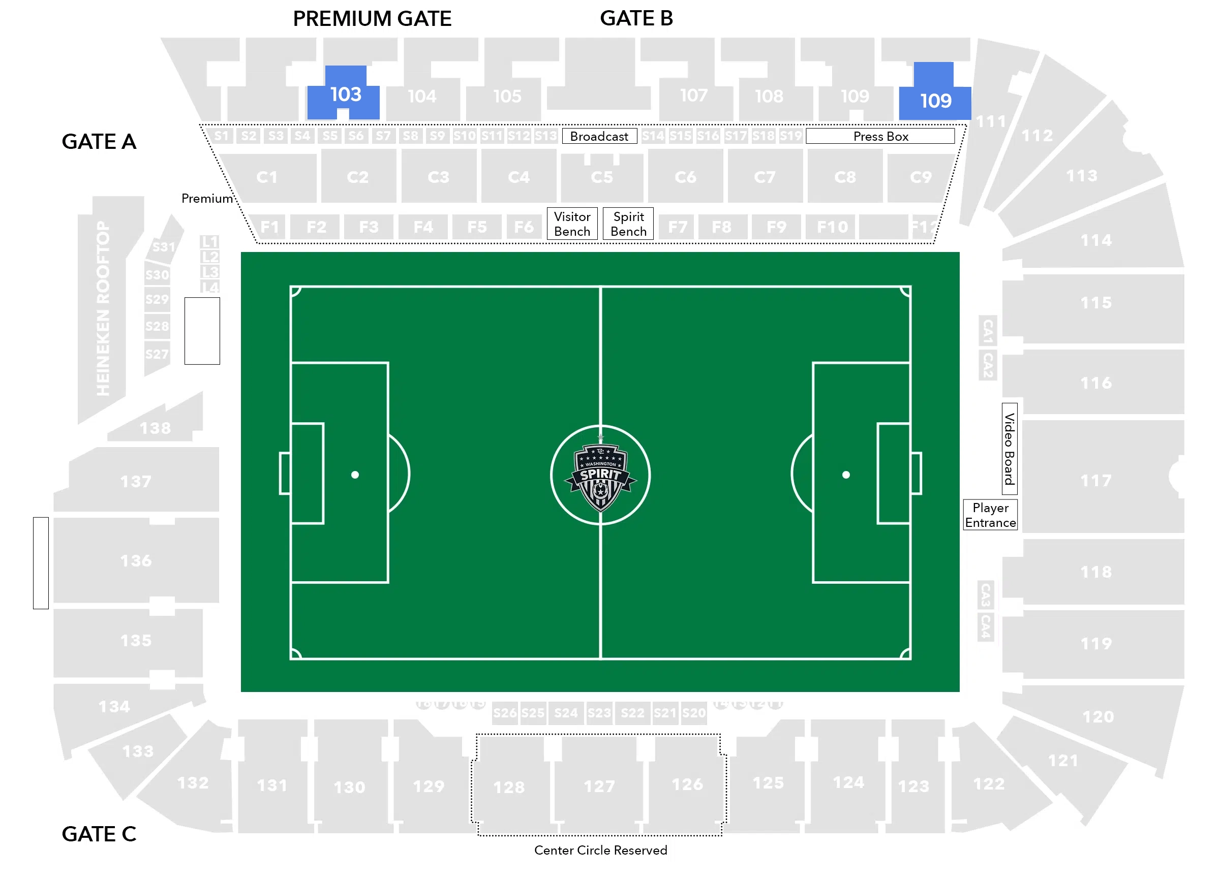 East Sideline Audi Stadium Seating Chart Image