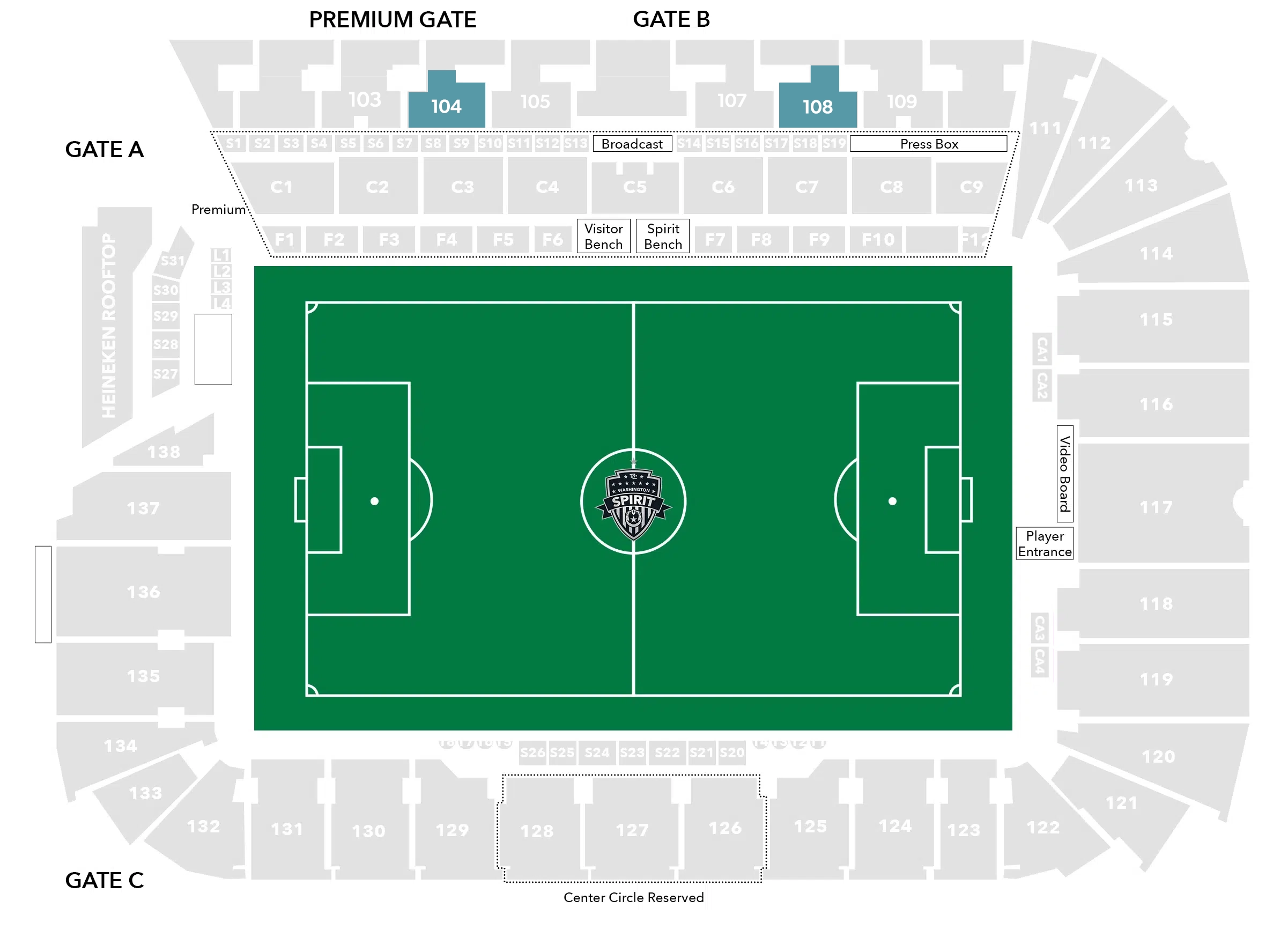 East Sideline Audi Stadium Seating Chart Image