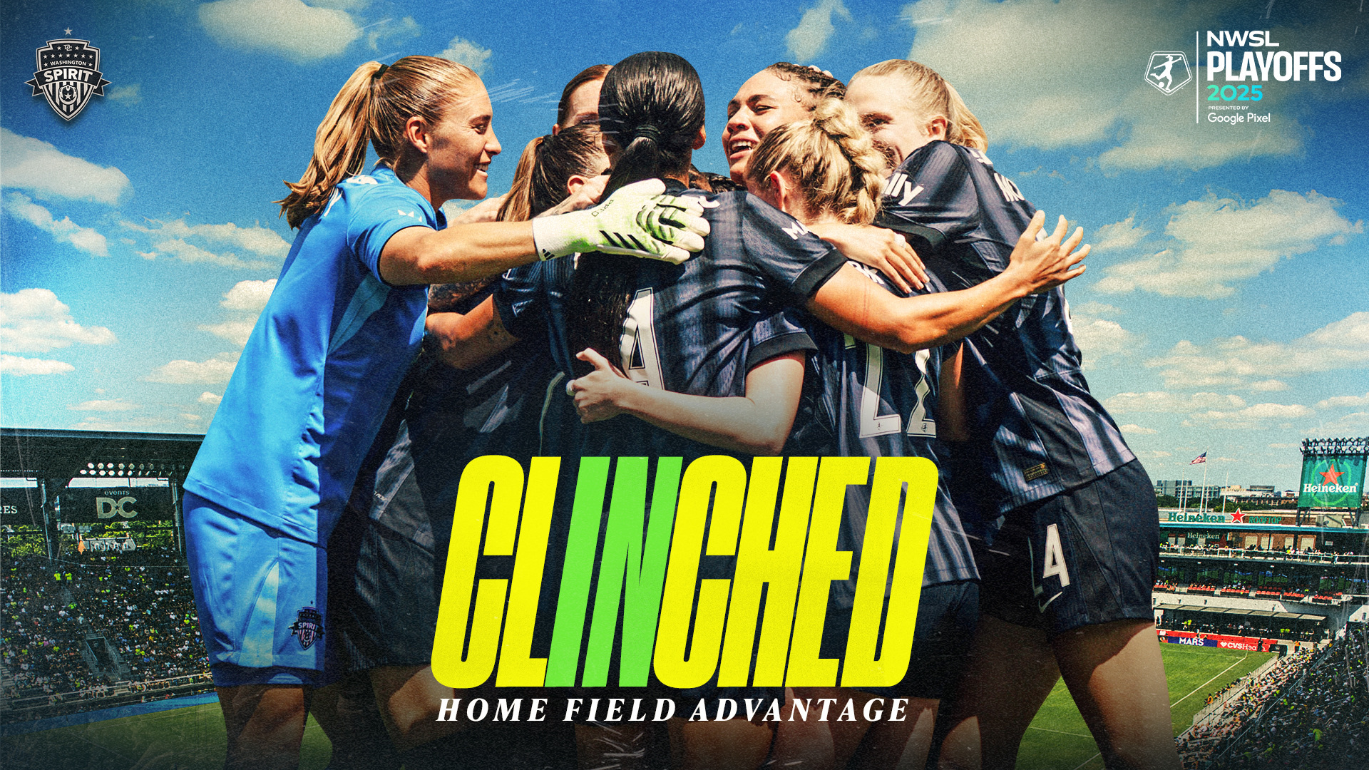 Washington Spirit Clinches Home-Field Advantage in 2025 NWSL Playoffs, presented by Google Pixel Featured Image