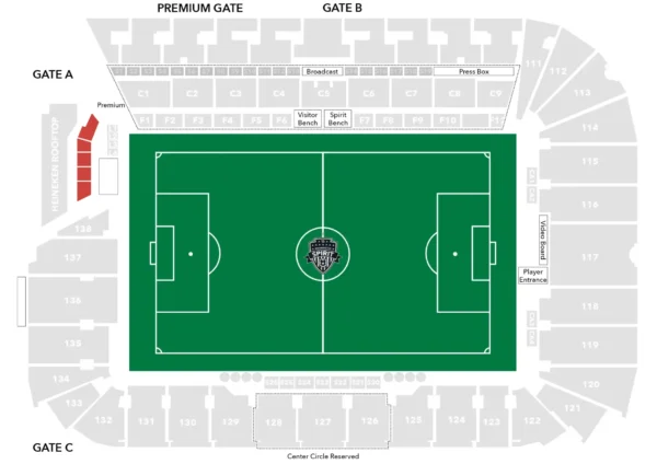 Corner Suites Audi Stadium Seating Chart Image