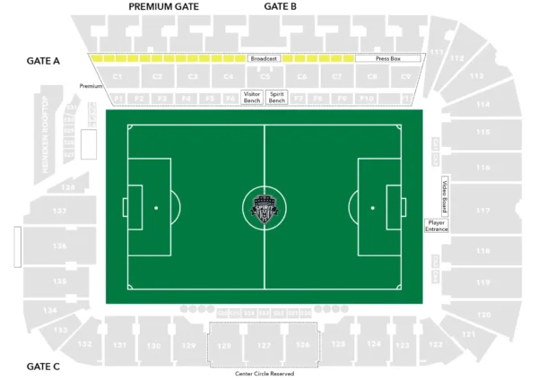 East Sideline Suites Audi Stadium Seating Chart Image