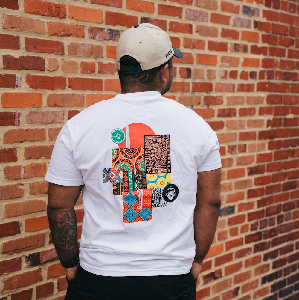 Black History Month Layered City White Tee