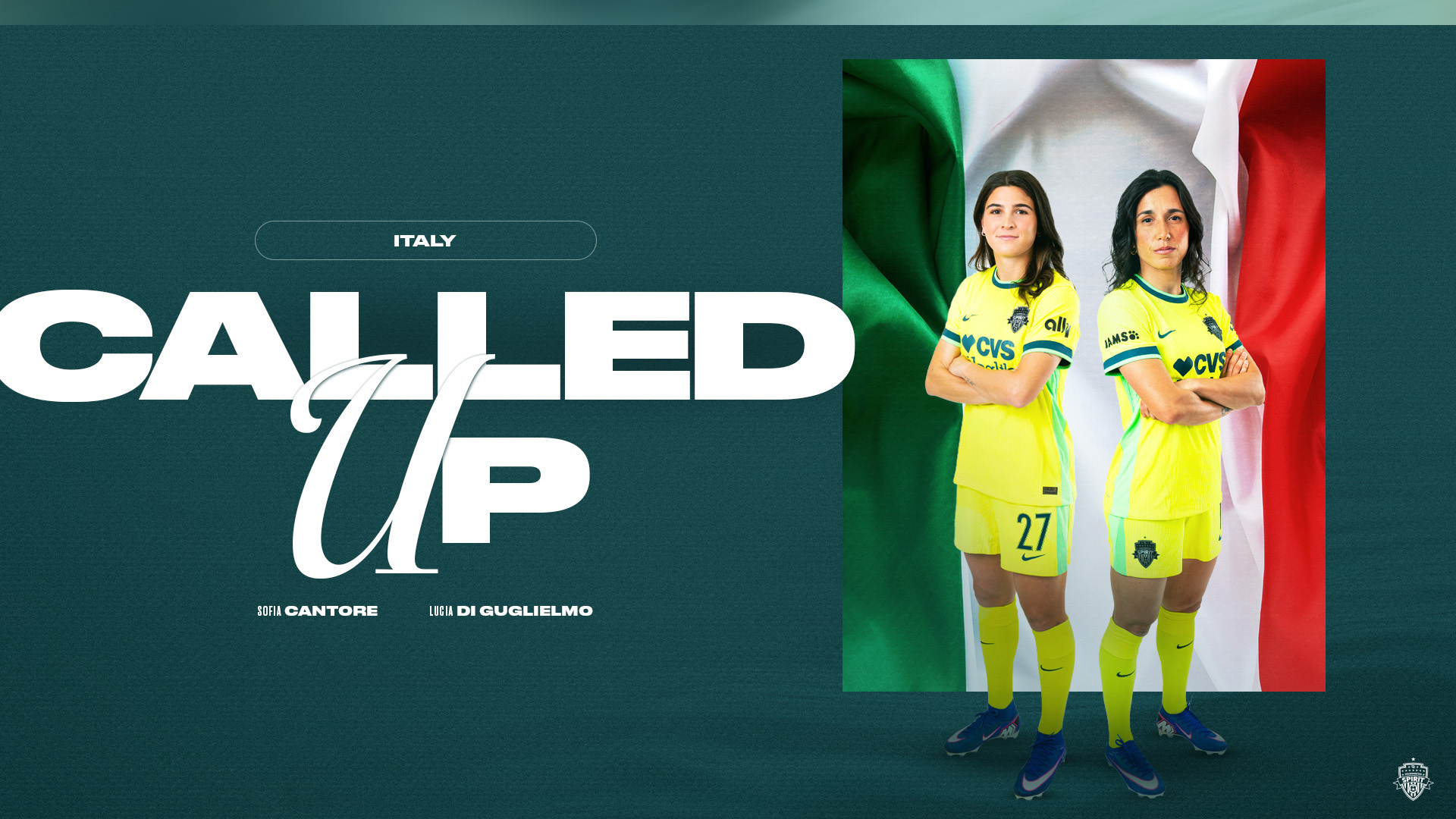 Washington Spirit’s Sofia Cantore and Lucia Di Guglielmo Called Up to Italy Women’s National Team Featured Image