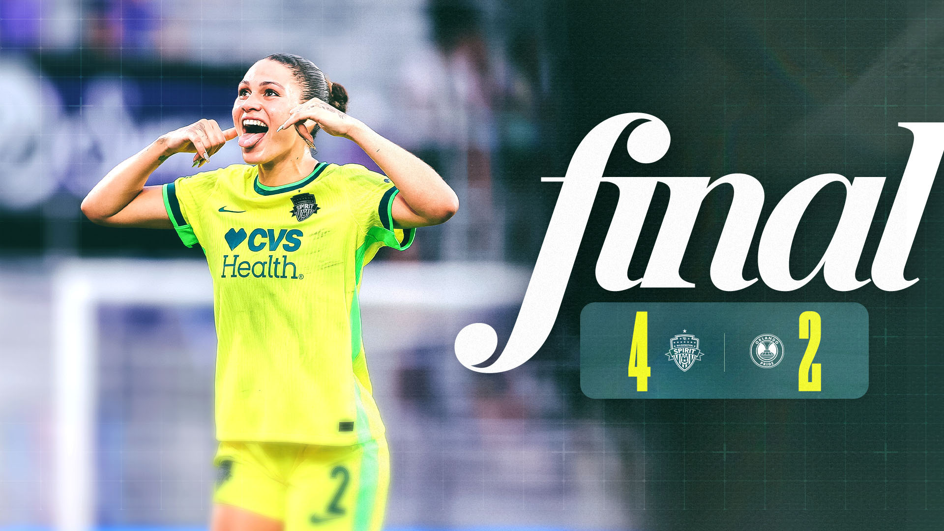 Recap: Spirit Tallies Fourth Straight Win With Four-Goal Performance in Orlando Featured Image