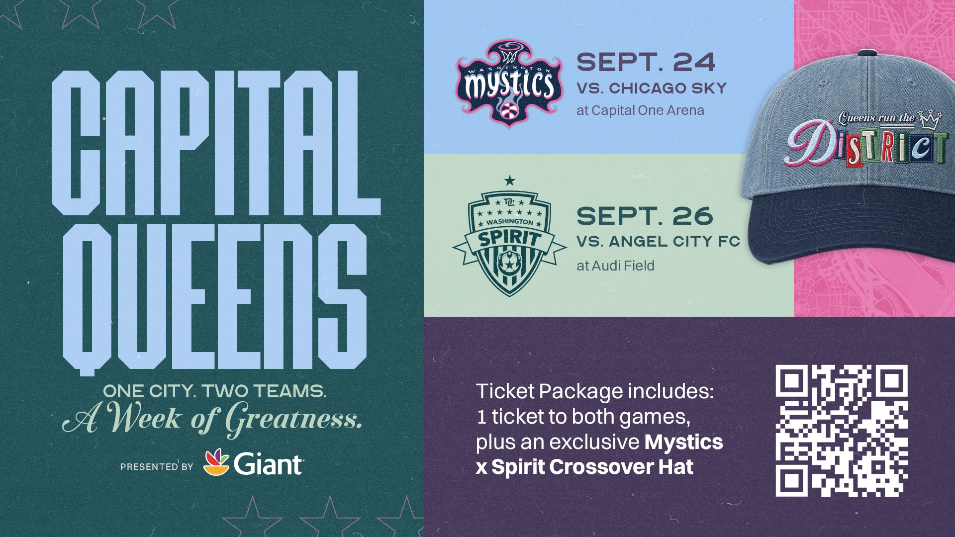 Washington Spirit and Washington Mystics Launch Capital Queens Presented by Giant Featured Image