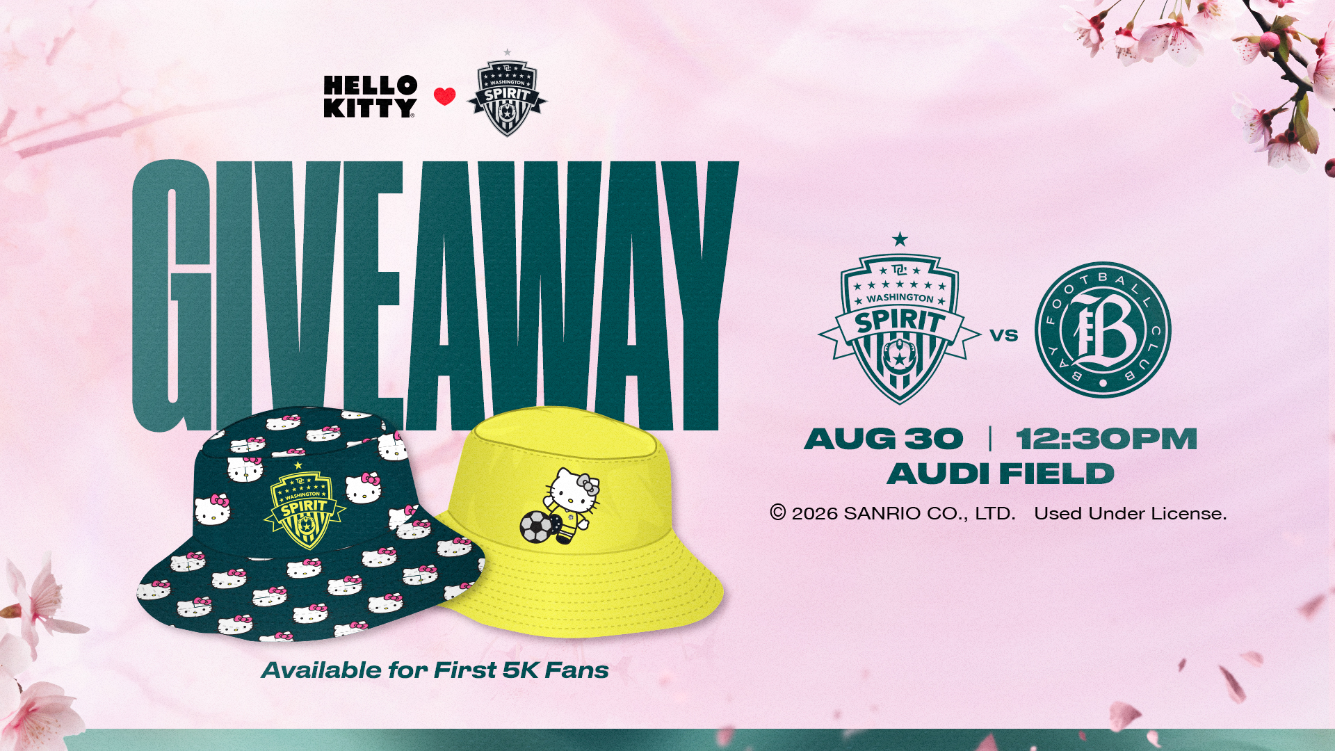 Washington Spirit to Host First-Ever Hello Kitty® Day on August 30 Featured Image