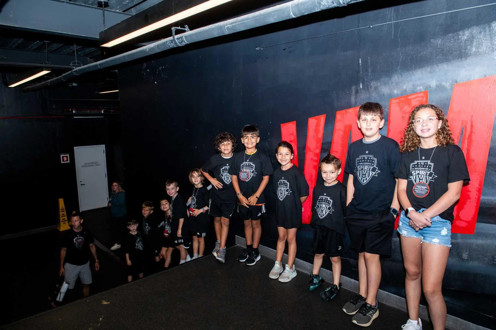 Kids posing in a line