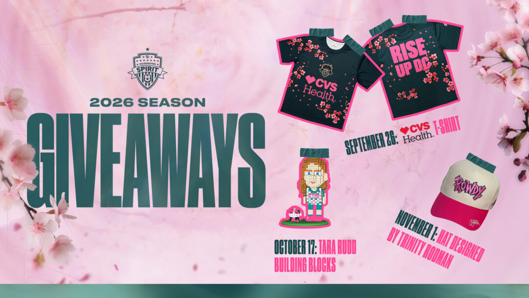 Washington Spirit Unveils New Player-Centric Giveaways for Final Two Home Matches of Regular Season