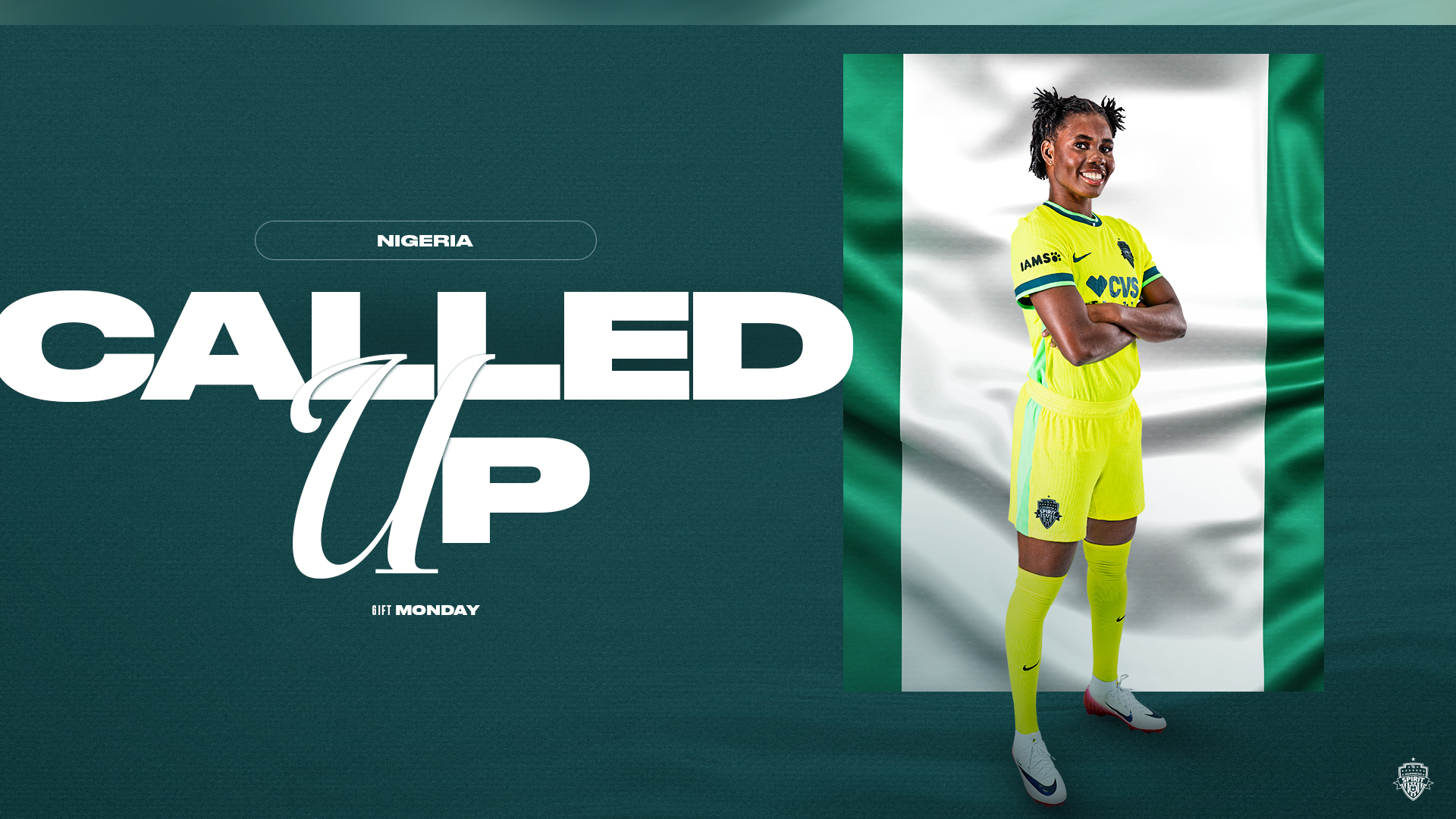 Washington Spirit Forward Gift Monday Called Up to Nigeria Women’s National Team Featured Image