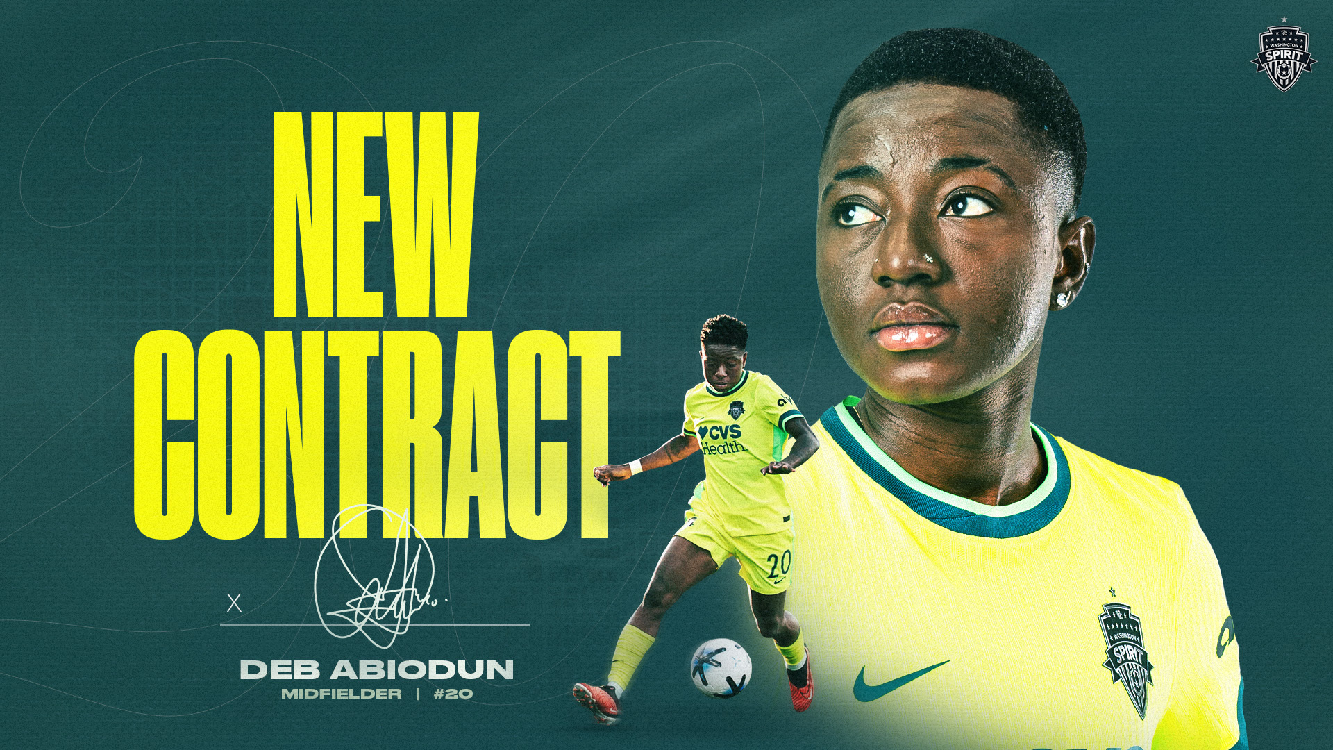 Washington Spirit and Midfielder Deborah Abiodun Agree to New Contract Featured Image